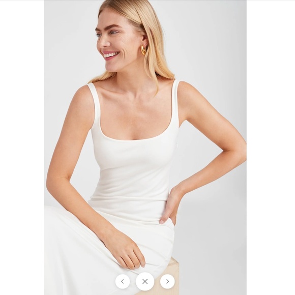 White Square Neck Tank Dress - Marcella NYC Crawford - Picture 3 of 7